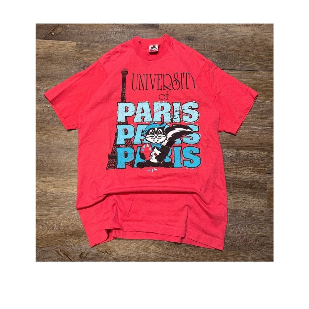 VTG 90s single stitch University‎ of Paris T shirt